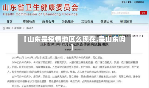 【山东是疫情地区么现在,是山东吗】