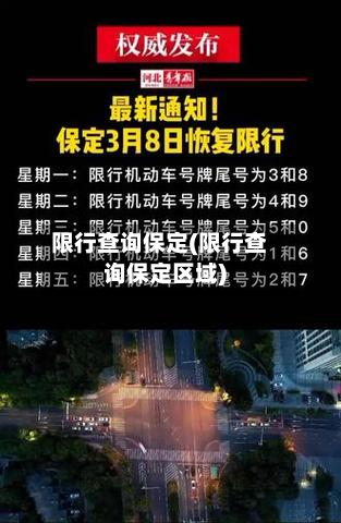 限行查询保定(限行查询保定区域)