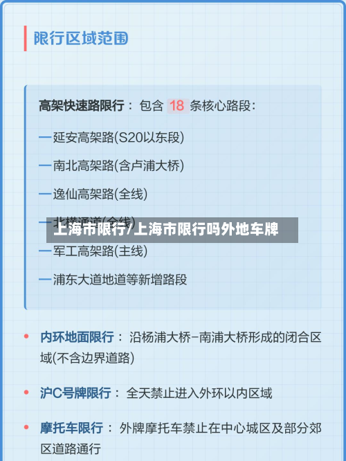 上海市限行/上海市限行吗外地车牌-第3张图片