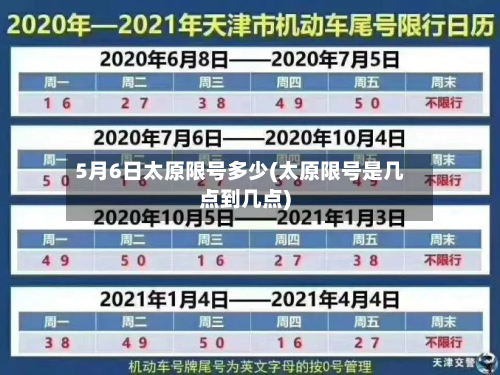 5月6日太原限号多少(太原限号是几点到几点)