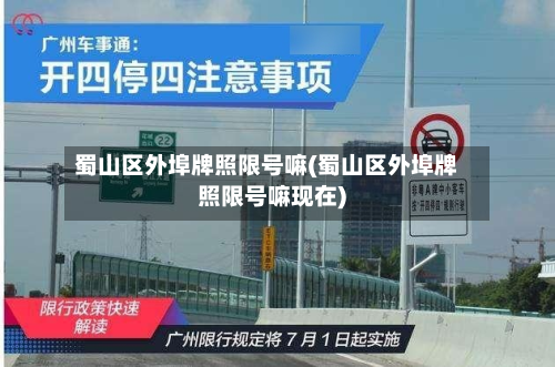 蜀山区外埠牌照限号嘛(蜀山区外埠牌照限号嘛现在)-第2张图片