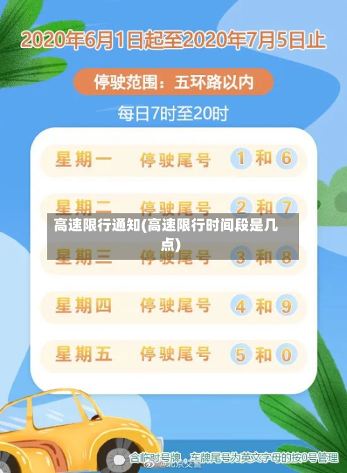 高速限行通知(高速限行时间段是几点)