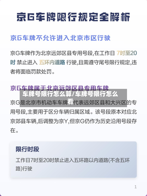 车牌号限行怎么算/车牌号限行怎么看-第2张图片