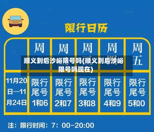 顺义到后沙峪限号吗(顺义到后沙峪限号吗现在)-第2张图片