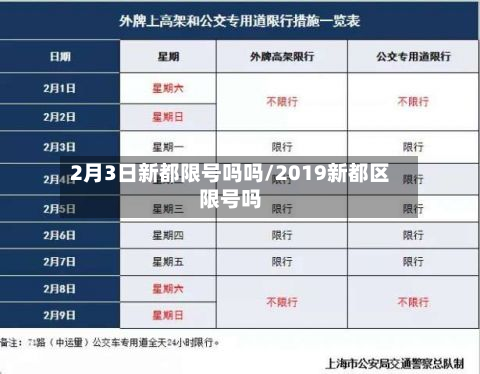 2月3日新都限号吗吗/2019新都区限号吗