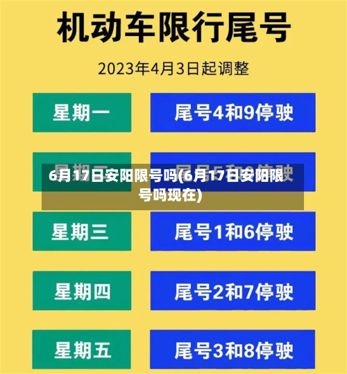 6月17日安阳限号吗(6月17日安阳限号吗现在)
