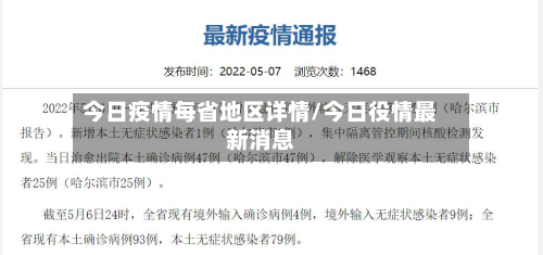 今日疫情每省地区详情/今日役情最新消息