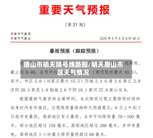 唐山市明天限号线路图/明天唐山市区天气情况-第3张图片