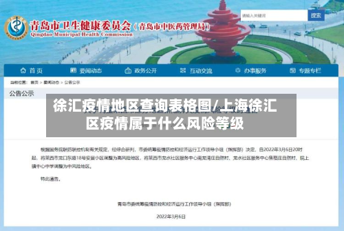 徐汇疫情地区查询表格图/上海徐汇区疫情属于什么风险等级-第3张图片