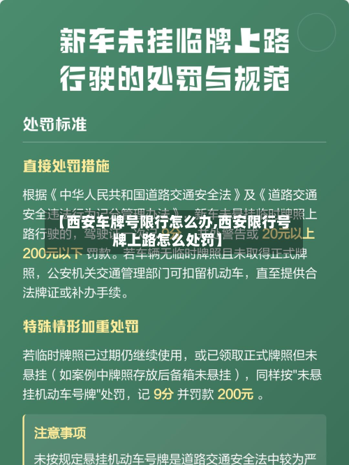 【西安车牌号限行怎么办,西安限行号牌上路怎么处罚】