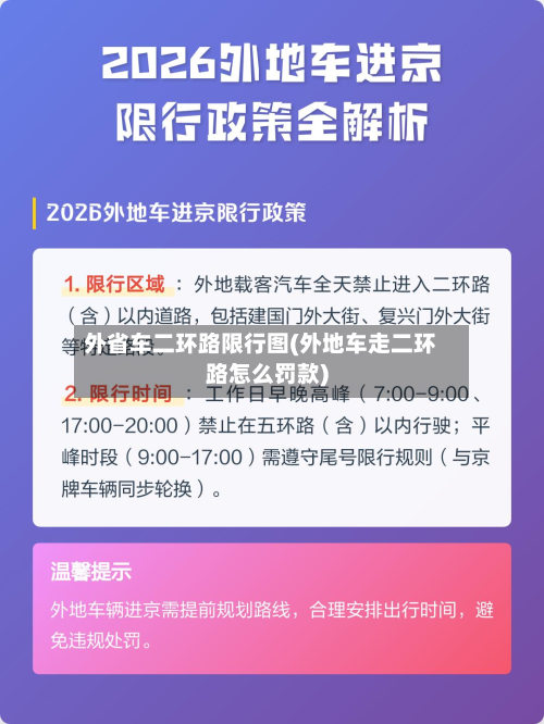 外省车二环路限行图(外地车走二环路怎么罚款)-第2张图片