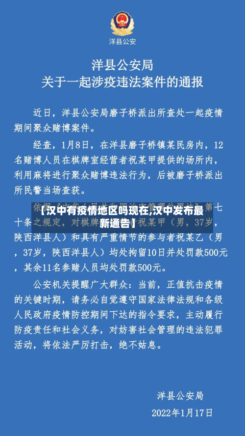 【汉中有疫情地区吗现在,汉中发布最新通告】