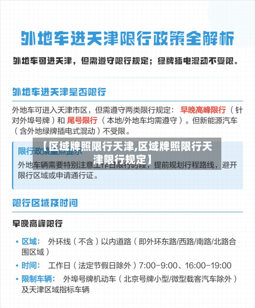 【区域牌照限行天津,区域牌照限行天津限行规定】-第3张图片