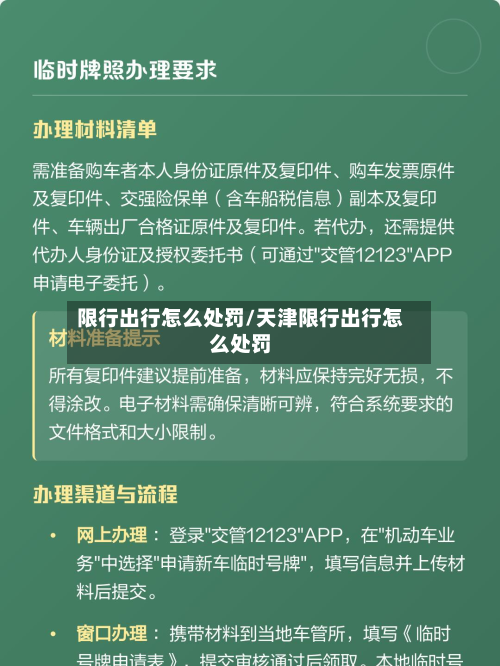 限行出行怎么处罚/天津限行出行怎么处罚