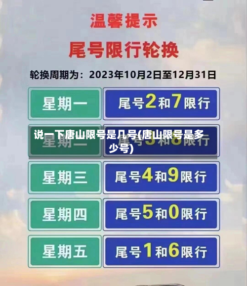 说一下唐山限号是几号(唐山限号是多少号)