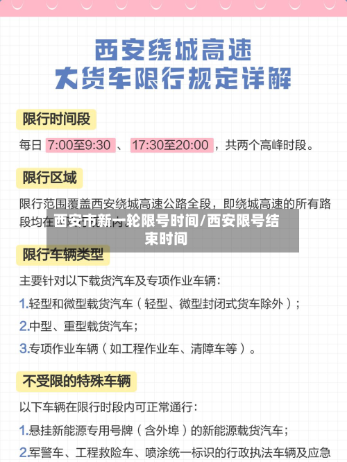西安市新一轮限号时间/西安限号结束时间