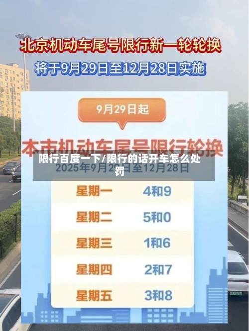 限行百度一下/限行的话开车怎么处罚-第2张图片
