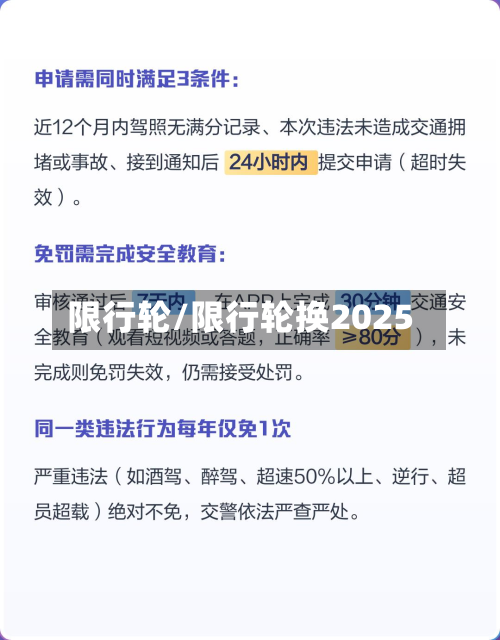 限行轮/限行轮换2025-第2张图片