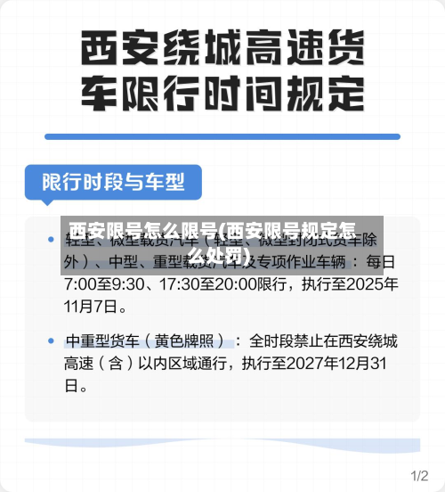 西安限号怎么限号(西安限号规定怎么处罚)