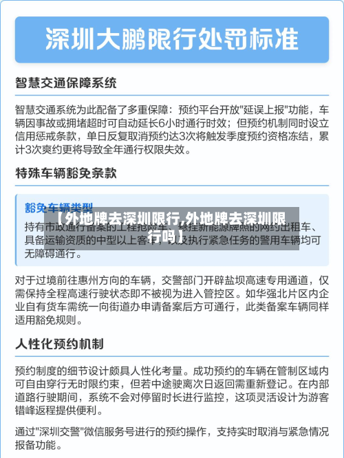 【外地牌去深圳限行,外地牌去深圳限行吗】-第3张图片