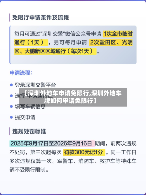 【深圳外地车申请免限行,深圳外地车牌如何申请免限行】