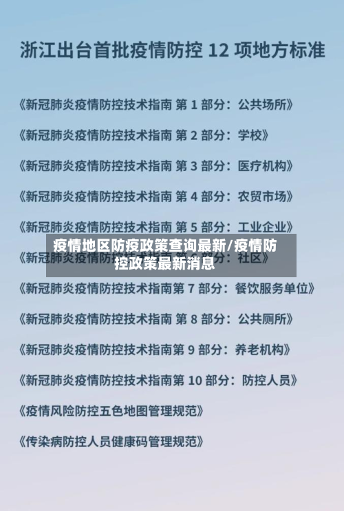 疫情地区防疫政策查询最新/疫情防控政策最新消息