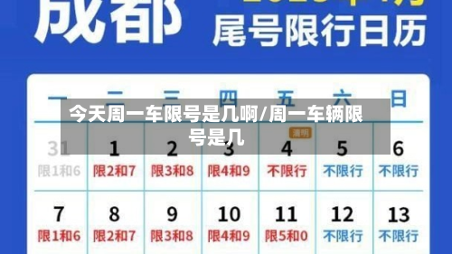 今天周一车限号是几啊/周一车辆限号是几-第1张图片