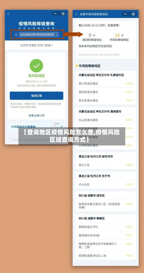【查询地区疫情风险怎么查,疫情风险区域查询方式】-第1张图片