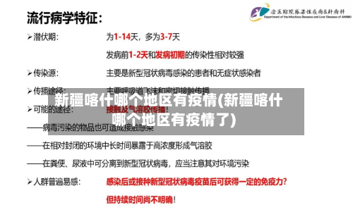 新疆喀什哪个地区有疫情(新疆喀什哪个地区有疫情了)-第1张图片