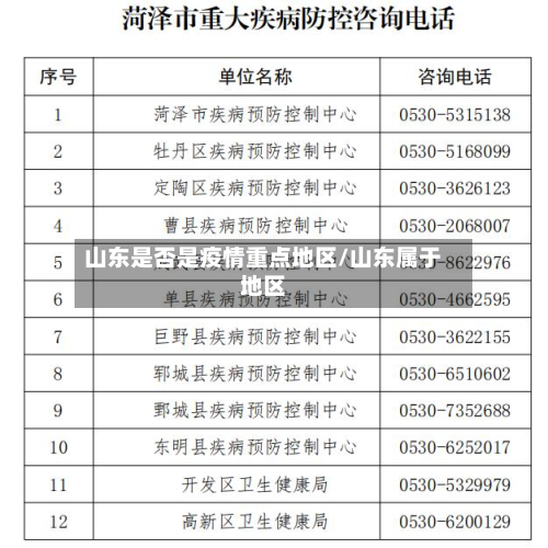 山东是否是疫情重点地区/山东属于地区