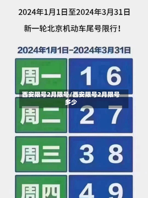 西安限号2月限号/西安限号2月限号多少-第3张图片