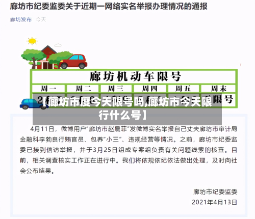 【廊坊市度今天限号吗,廊坊市今天限行什么号】
