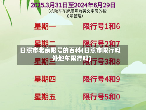 日照市北京限号的百科(日照市限行吗外地车限行吗)