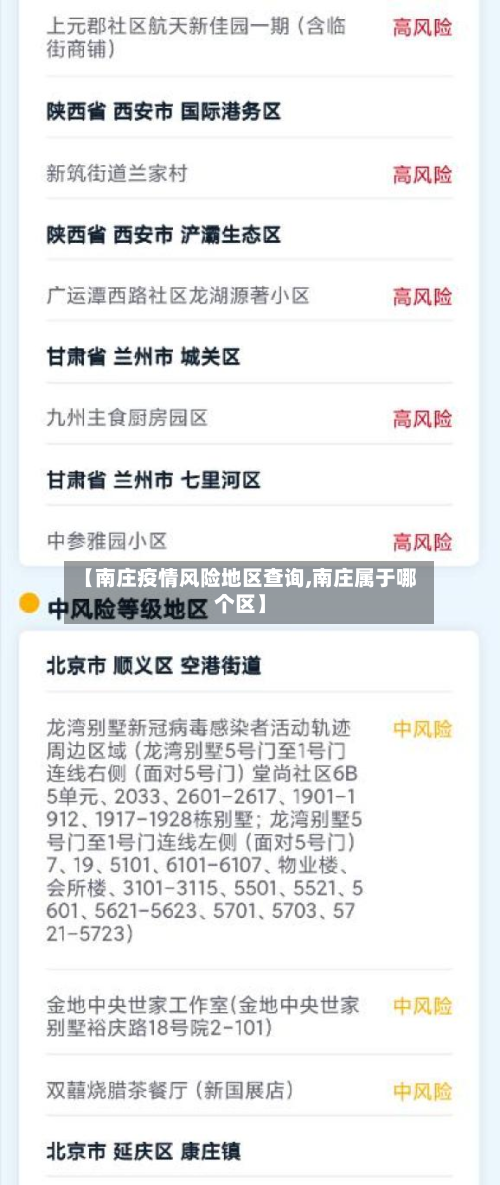 【南庄疫情风险地区查询,南庄属于哪个区】-第2张图片