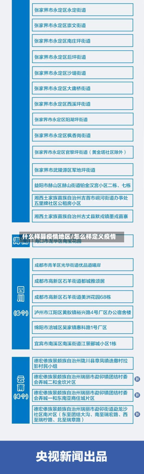 什么样算疫情地区/怎么样定义疫情