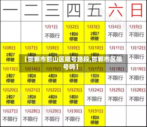 【邯郸市邯山区限号路段,邯郸市区限号吗】