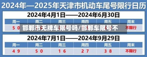 邯郸市无牌车限号吗/邯郸车限号不-第3张图片