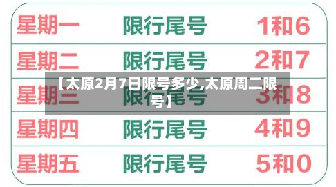 【太原2月7日限号多少,太原周二限号】-第2张图片