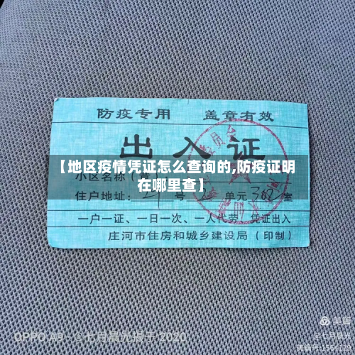 【地区疫情凭证怎么查询的,防疫证明在哪里查】-第2张图片
