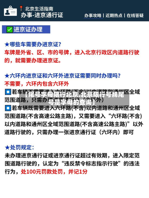 【尾号字母限行北京,北京限行号牌尾号是字母的查询】