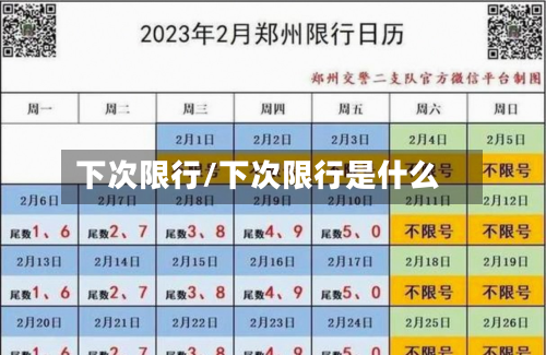 下次限行/下次限行是什么-第3张图片