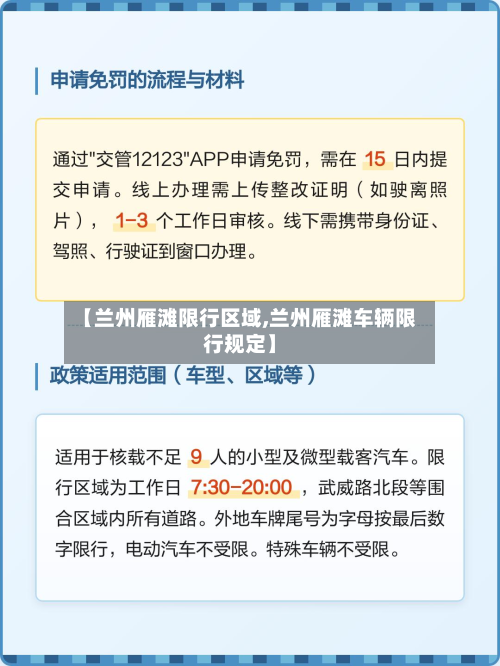 【兰州雁滩限行区域,兰州雁滩车辆限行规定】