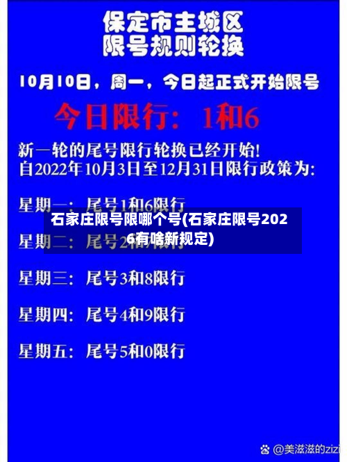石家庄限号限哪个号(石家庄限号2026有啥新规定)