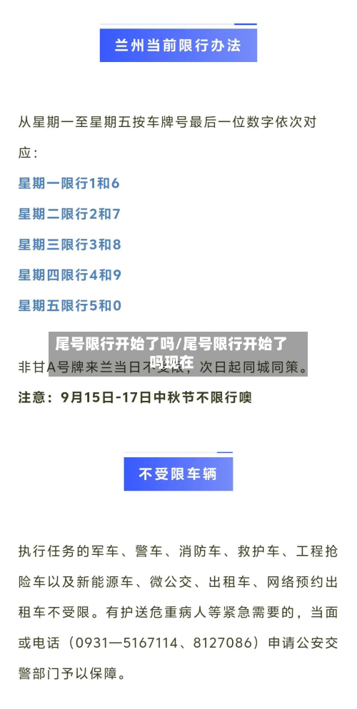 尾号限行开始了吗/尾号限行开始了吗现在-第2张图片