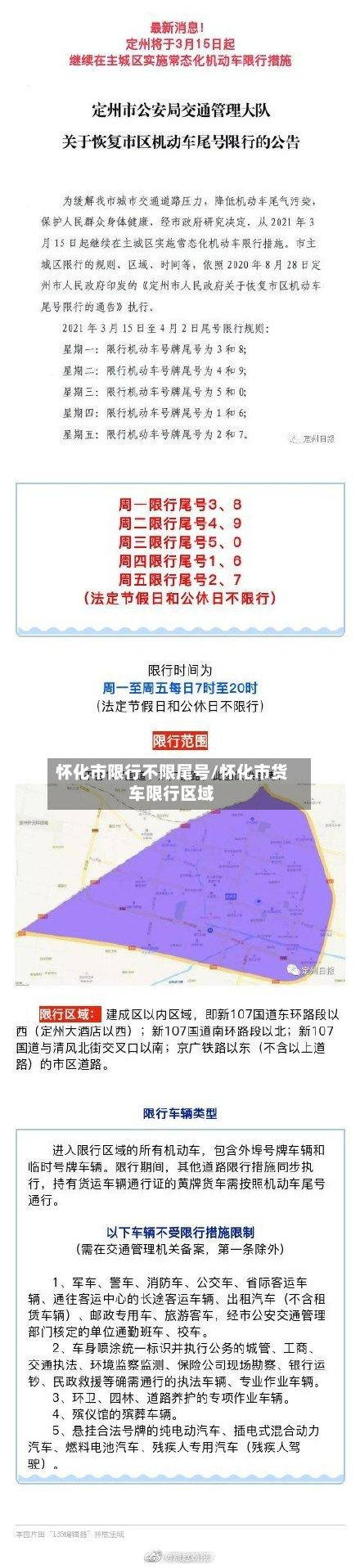 怀化市限行不限尾号/怀化市货车限行区域