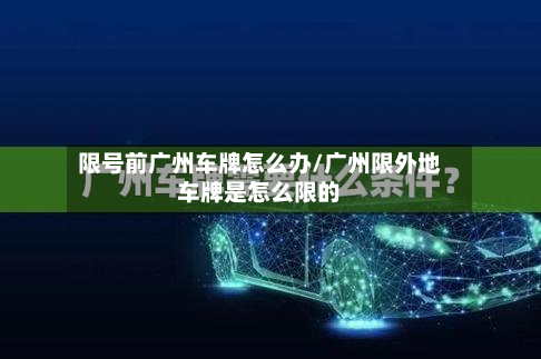 限号前广州车牌怎么办/广州限外地车牌是怎么限的