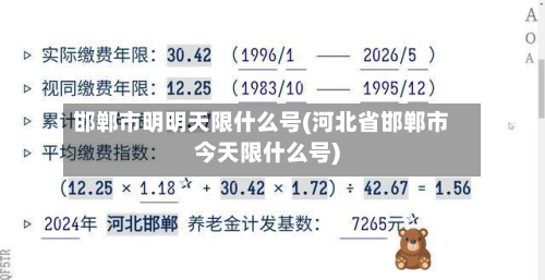 邯郸市明明天限什么号(河北省邯郸市今天限什么号)