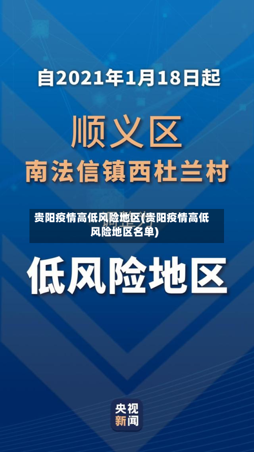 贵阳疫情高低风险地区(贵阳疫情高低风险地区名单)