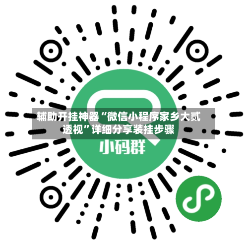 辅助开挂神器“微信小程序家乡大贰透视”详细分享装挂步骤