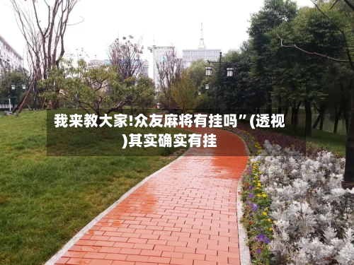 我来教大家!众友麻将有挂吗	”(透视)其实确实有挂-第2张图片